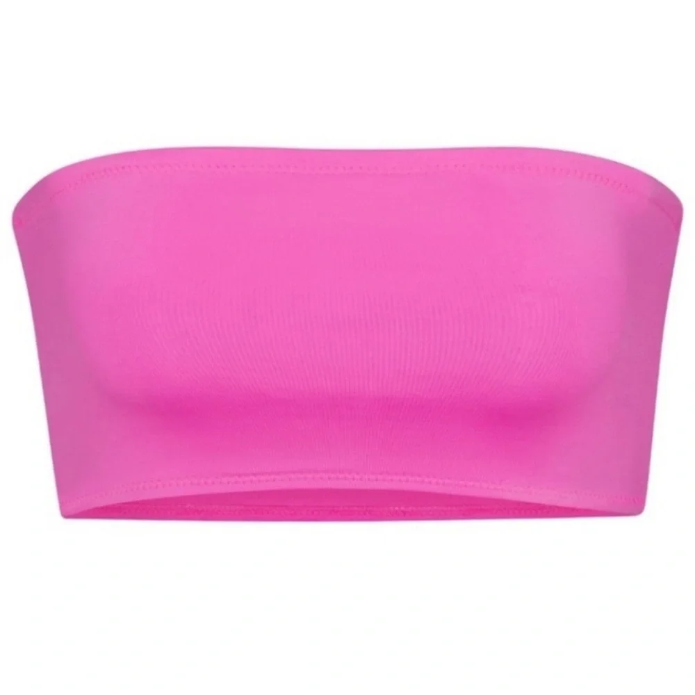 NWT Skims Swim Bandeau Bikini Top, Size XXS Pink‎ Taffy